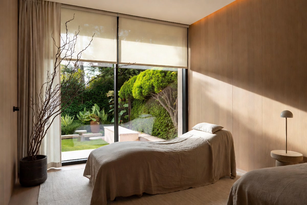 Mind-body renewal and stress optimization in serene wellness environment